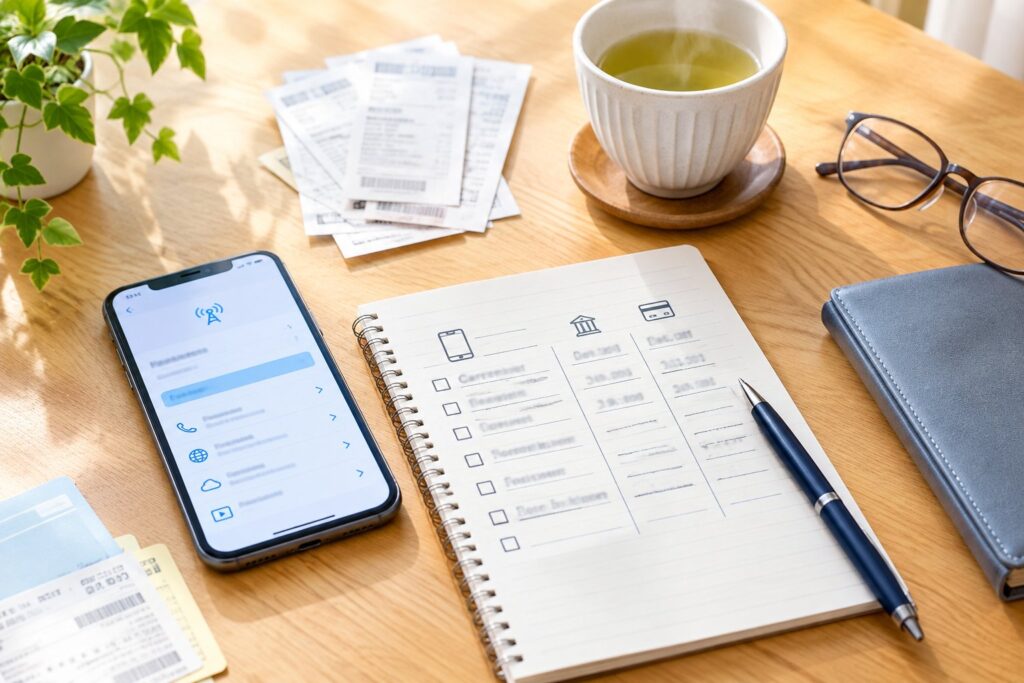 ひとり暮らしの方が考えるスマートフォン契約と定期支払いの見直し